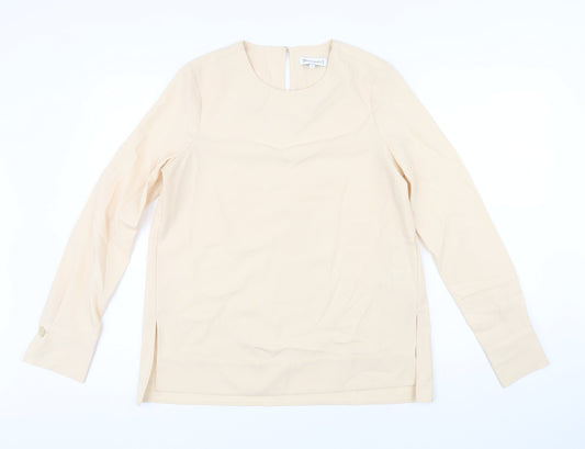 Womens UK Size 8 Warehouse Beige Tunic Blouse