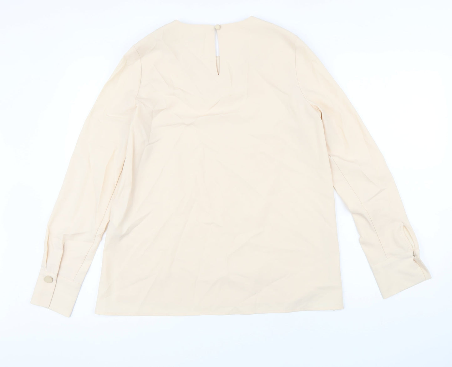 Womens UK Size 8 Warehouse Beige Tunic Blouse