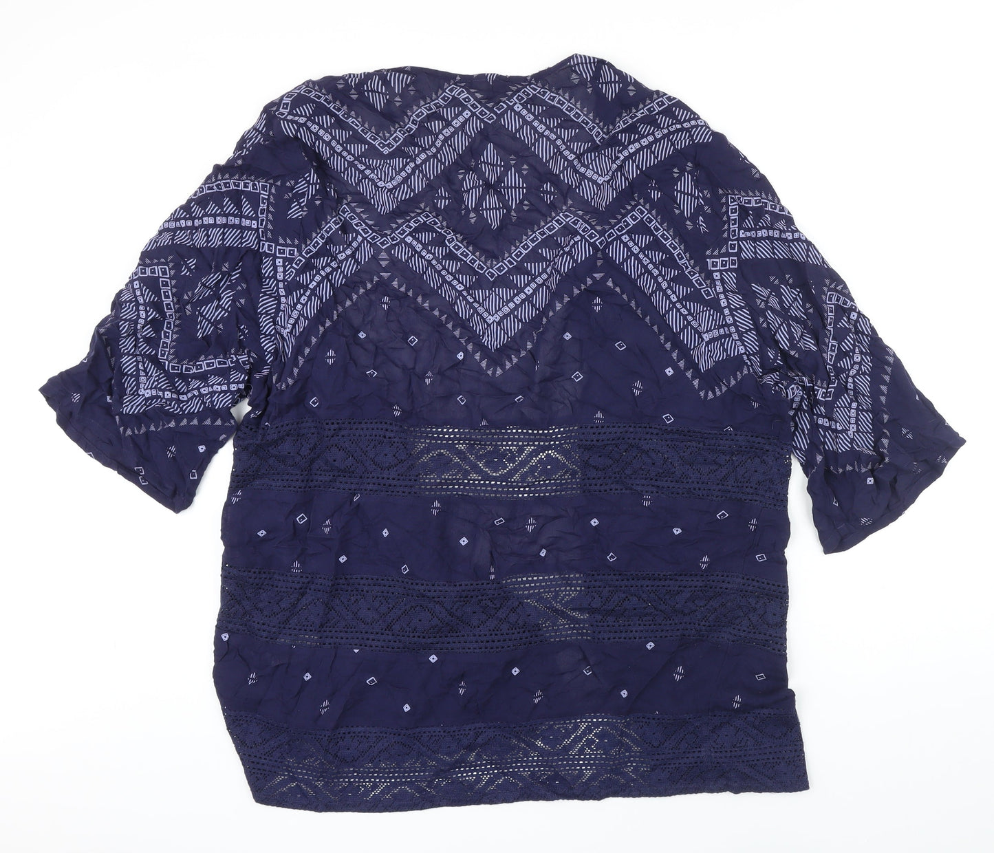 Womens UK Size 8 M&S Blue Kimono Coat