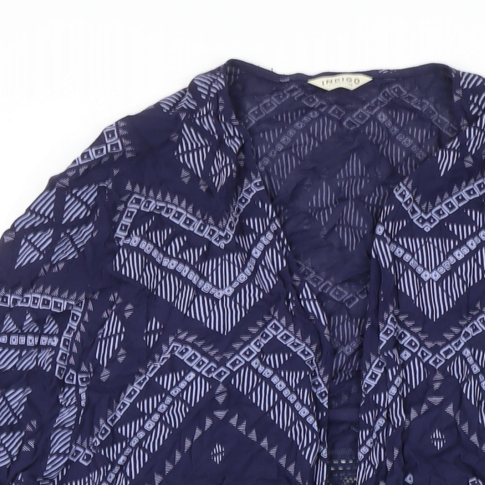 Womens UK Size 8 M&S Blue Kimono Coat