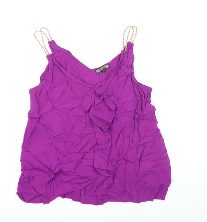Womens UK Size 10 BiBA Purple Camisole Blouse