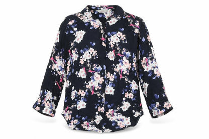 Dorothy Perkins Womens Multicoloured Floral Viscose Basic Blouse Size 8 Collared