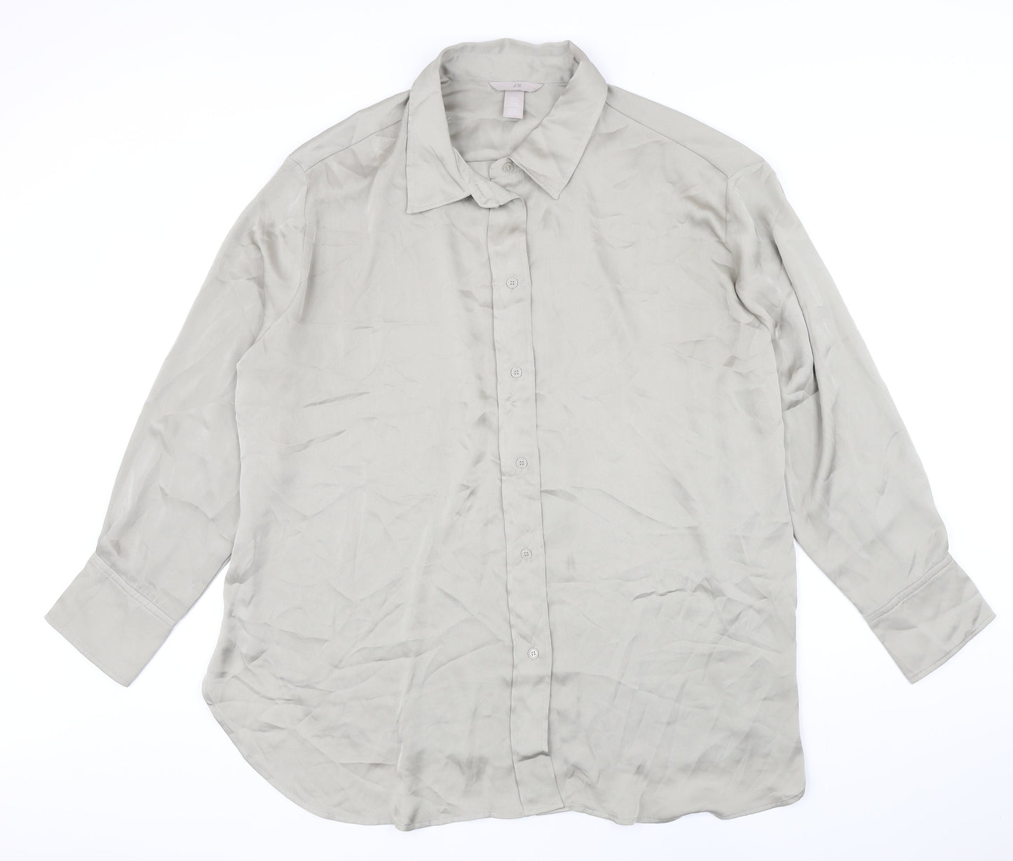 Womens UK Size XL H&M Green Basic Blouse