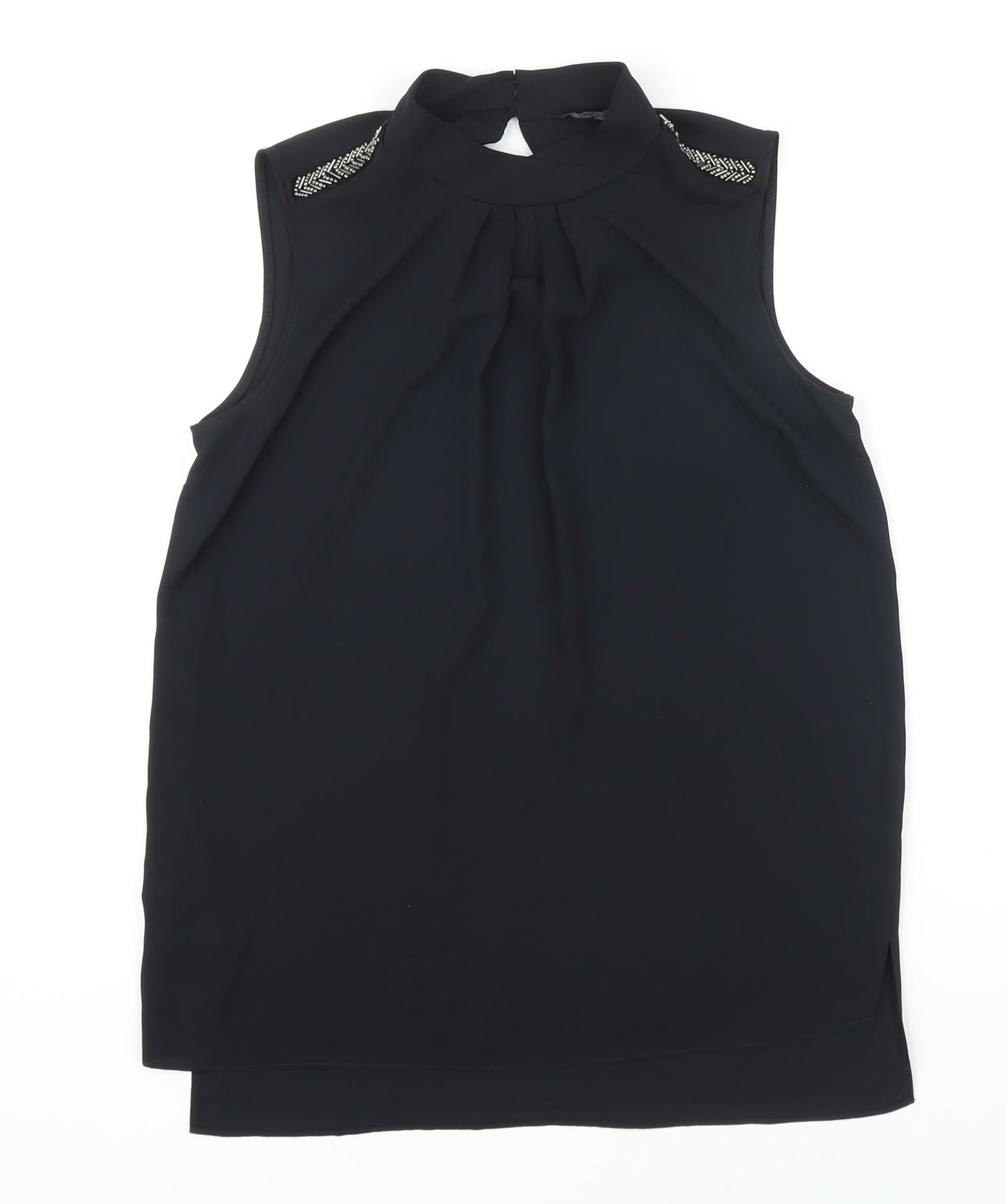 Womens UK Size 6 NEXT Black Tunic Blouse