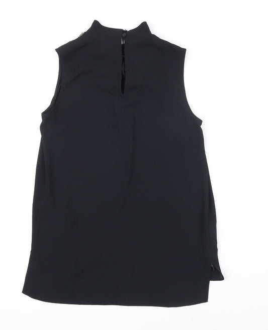Womens UK Size 6 NEXT Black Tunic Blouse