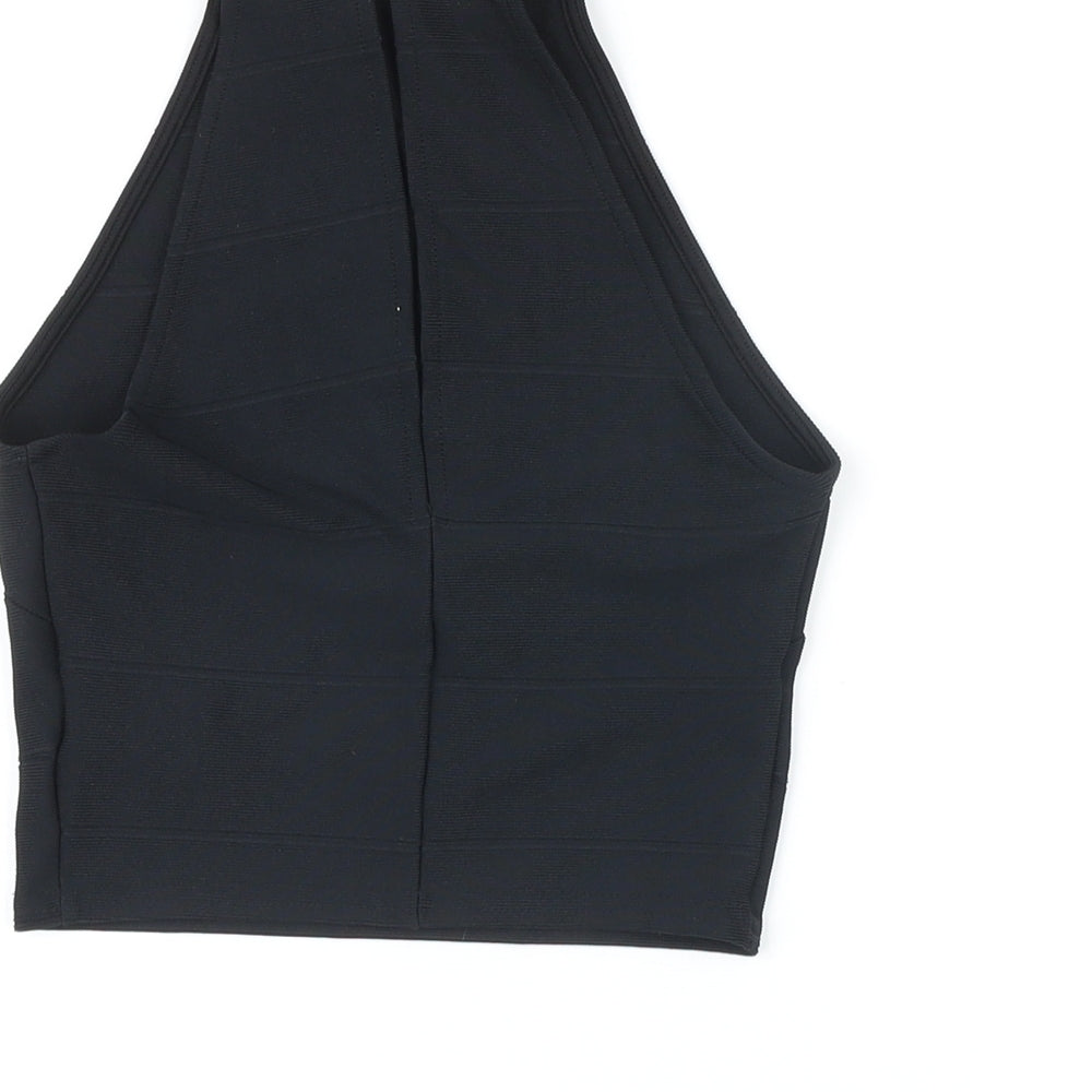 Womens UK Size 6 New Look Black Cropped Blouse