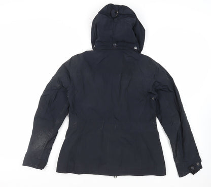 Sailors & Brides Womens Black Jacket Size M Zip - Hooded Water Resistant