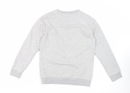 Marks and Spencer Girls Grey Cotton Pullover Sweatshirt Size 12-13 Years Pullover - Minecraft