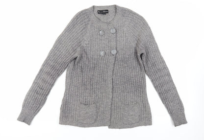 Womens UK Size S Mercer & Madison Grey Cardigan Jumper