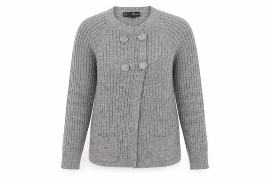 Womens UK Size S Mercer & Madison Grey Cardigan Jumper