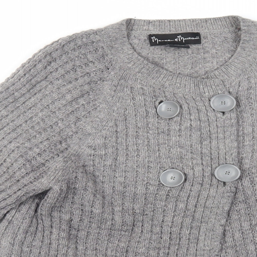 Womens UK Size S Mercer & Madison Grey Cardigan Jumper