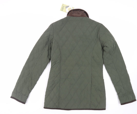 Portwest Womens Green Quilted Jacket Size 8 Snap