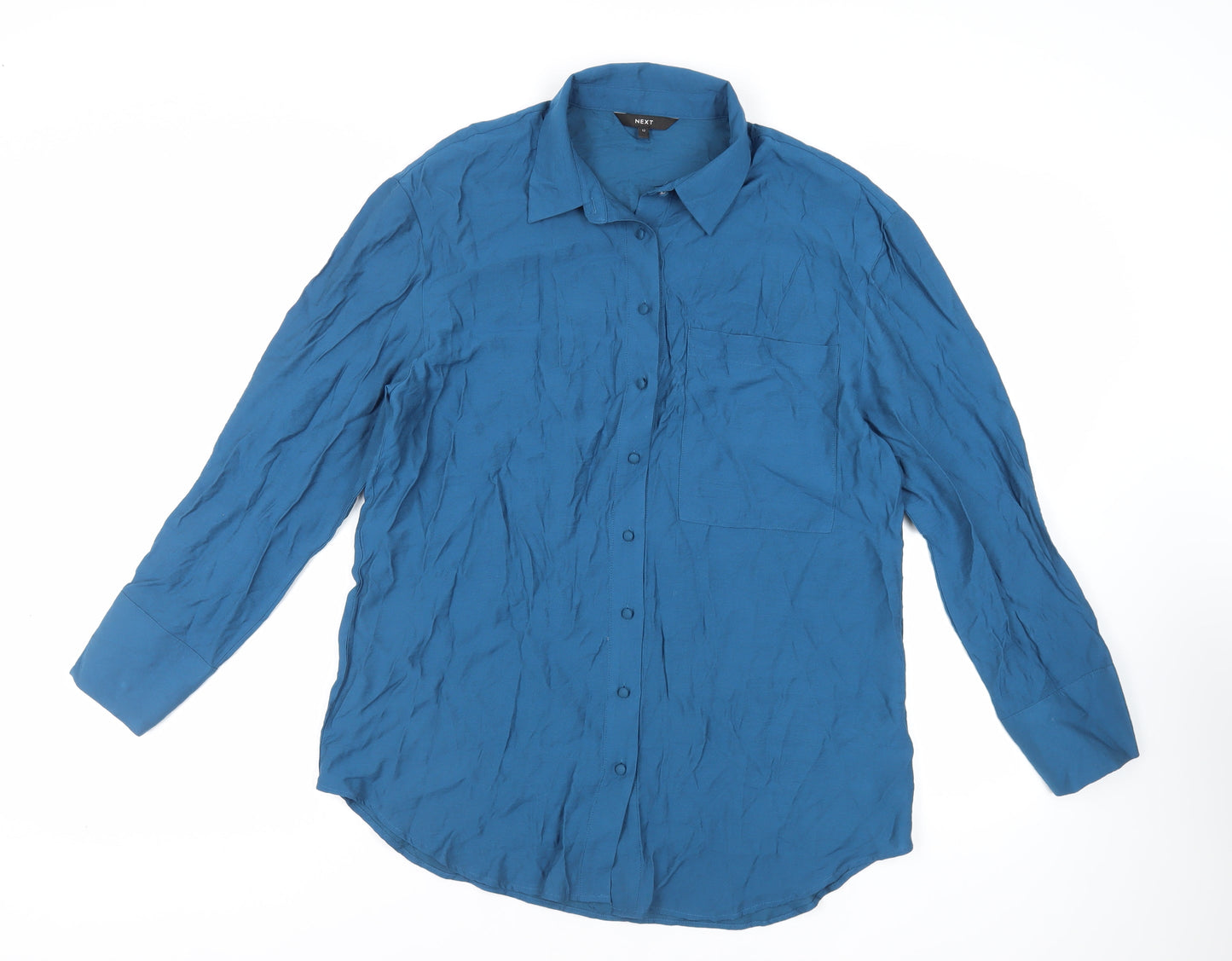 Womens UK Size 12 NEXT Blue Tunic Button-Up