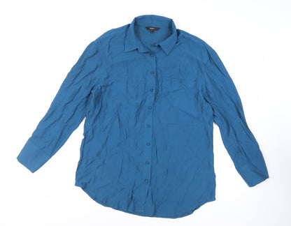 Womens UK Size 12 NEXT Blue Tunic Button-Up
