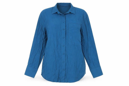 Next Womens Blue Viscose Tunic Button-Up Size 12 Collared