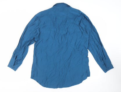 Womens UK Size 12 NEXT Blue Tunic Button-Up