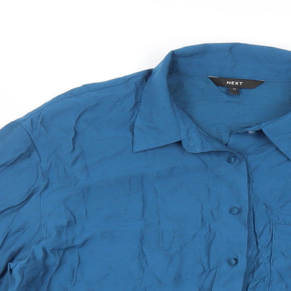 Womens UK Size 12 NEXT Blue Tunic Button-Up