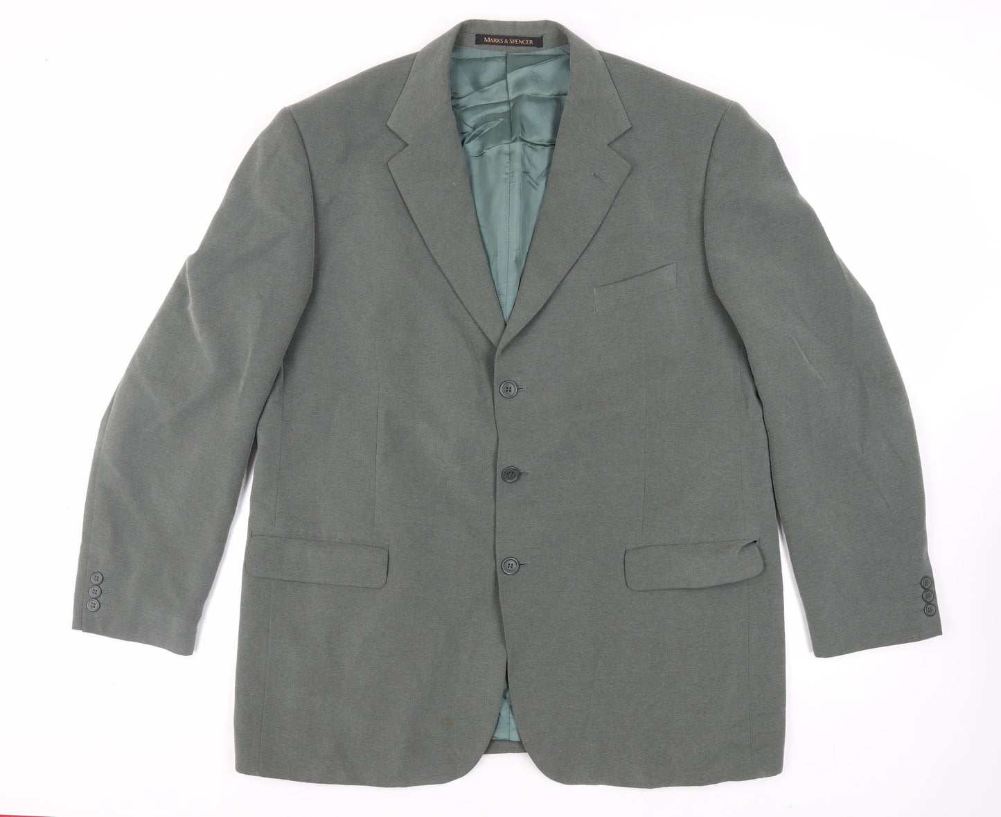 Mens UK Size 46 Marks and Spencer Regular Green Suit Jacket