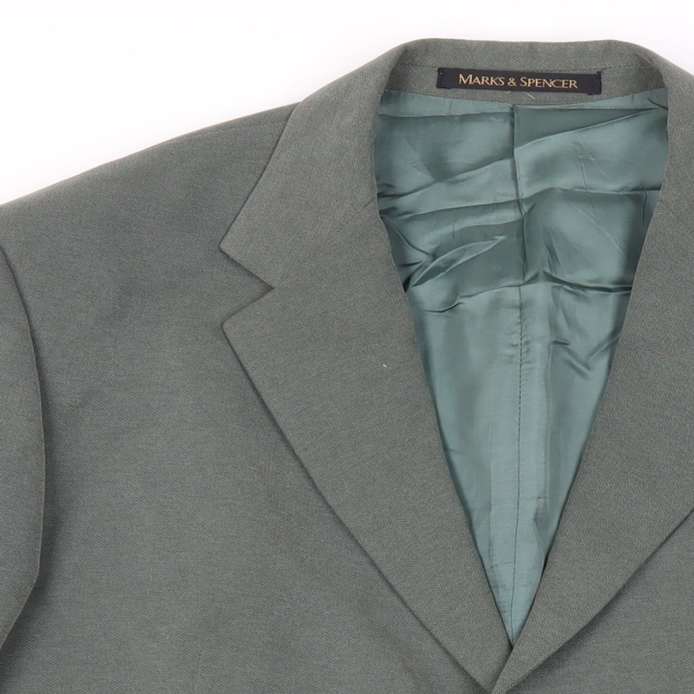 Mens UK Size 46 Marks and Spencer Regular Green Suit Jacket