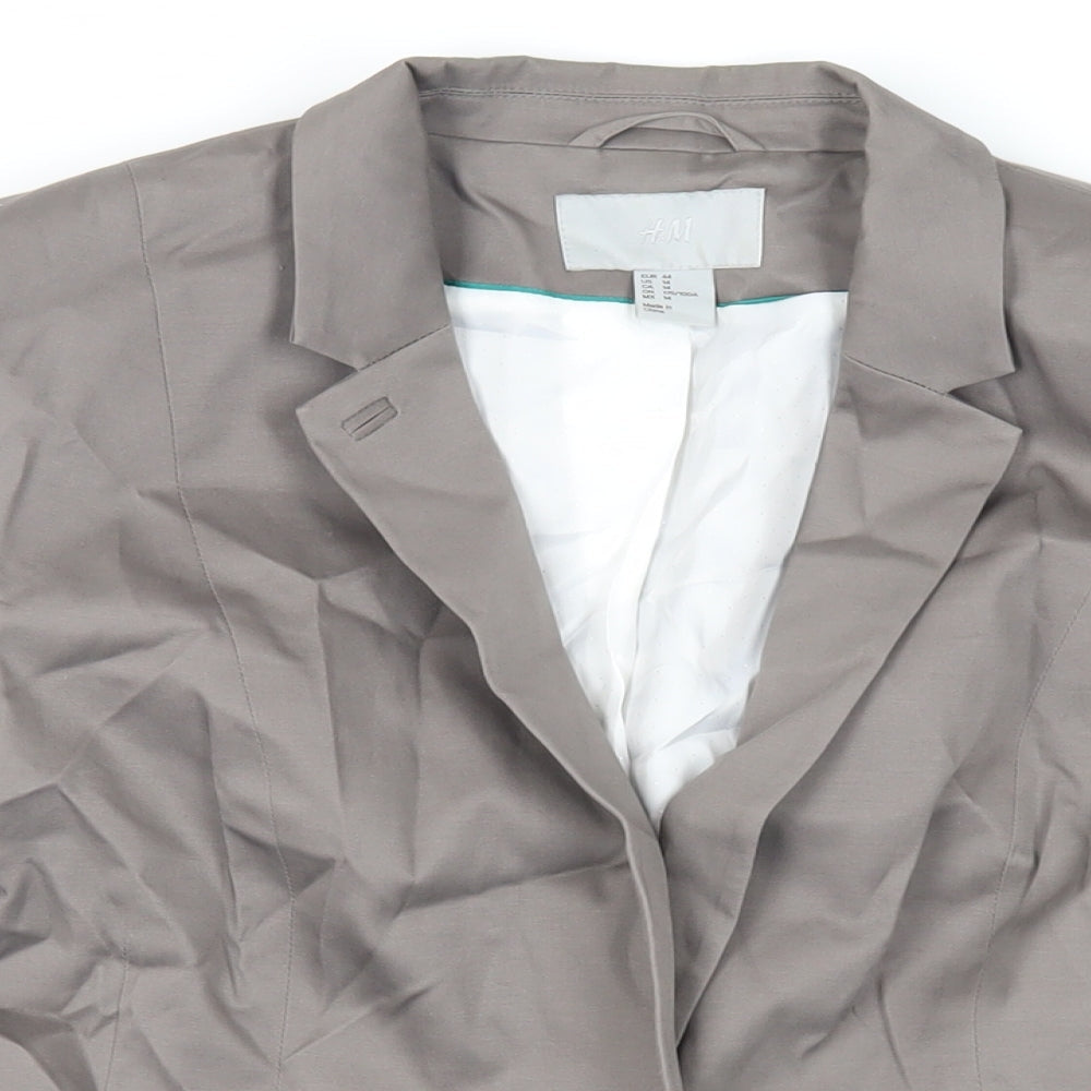 Womens UK Size 16 H&M Grey Jacket