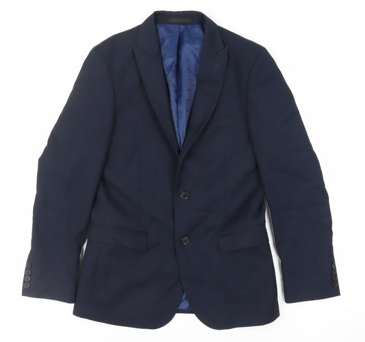 Mens UK Size 38 OneSix5ive Regular Blue Suit Jacket