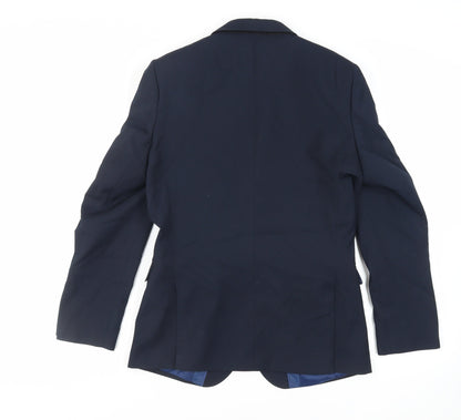 Mens UK Size 38 OneSix5ive Regular Blue Suit Jacket