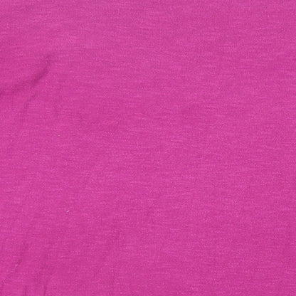 Vince Womens Pink Boat Neck Cotton Pullover Jumper Size L