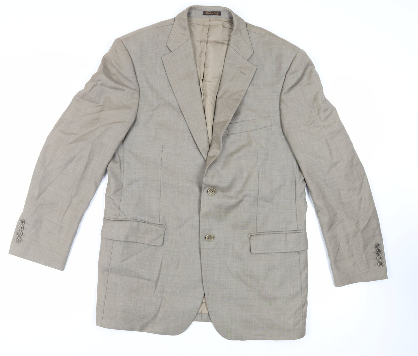 Mens UK Size 42 Marks and Spencer Regular Beige Suit Jacket
