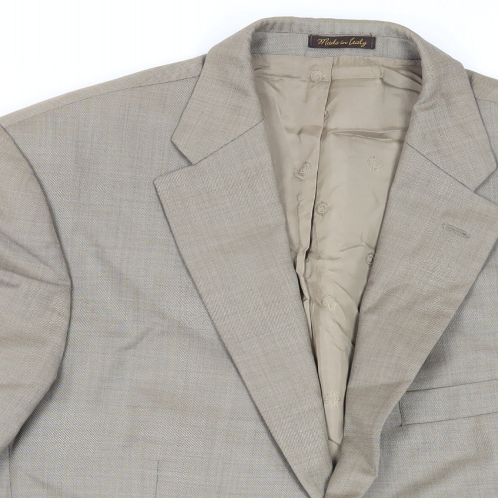 Mens UK Size 42 Marks and Spencer Regular Beige Suit Jacket
