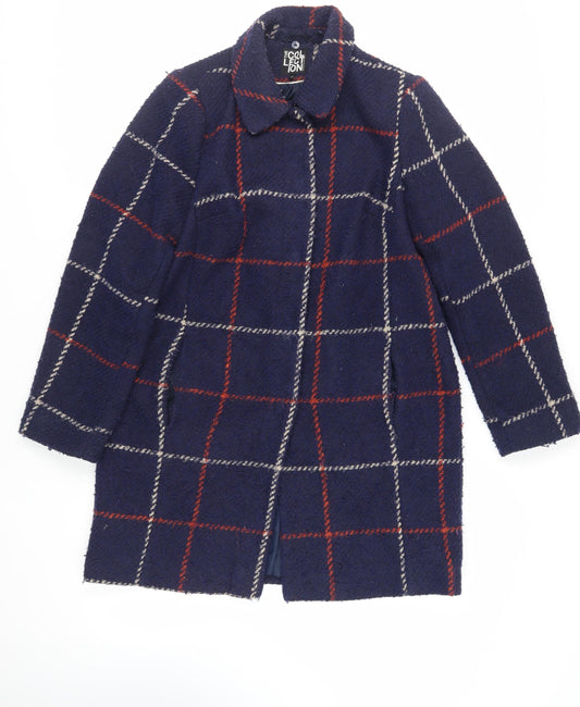 Womens UK Size 12 Debenhams Blue Overcoat
