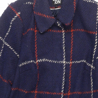 Womens UK Size 12 Debenhams Blue Overcoat