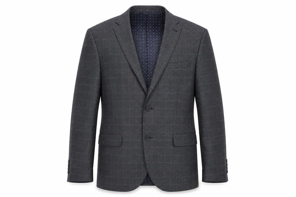 Next Mens Blue Plaid Polyester Jacket Suit Jacket Size 42 Regular