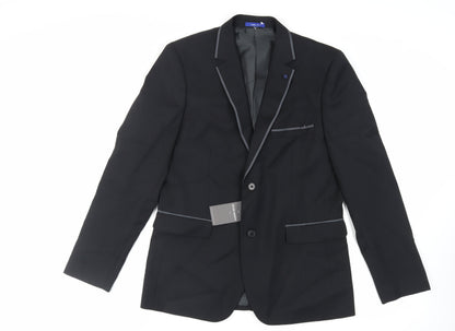 Mens UK Size 40 Peter Werth Regular Black Suit Jacket