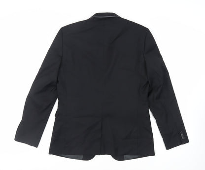Mens UK Size 40 Peter Werth Regular Black Suit Jacket