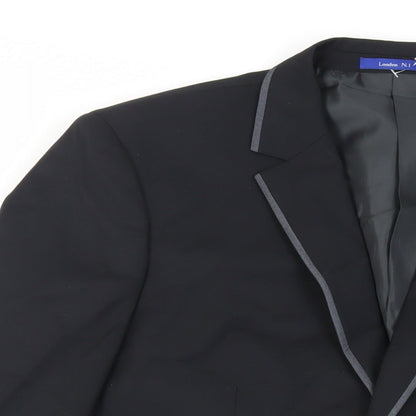 Mens UK Size 40 Peter Werth Regular Black Suit Jacket