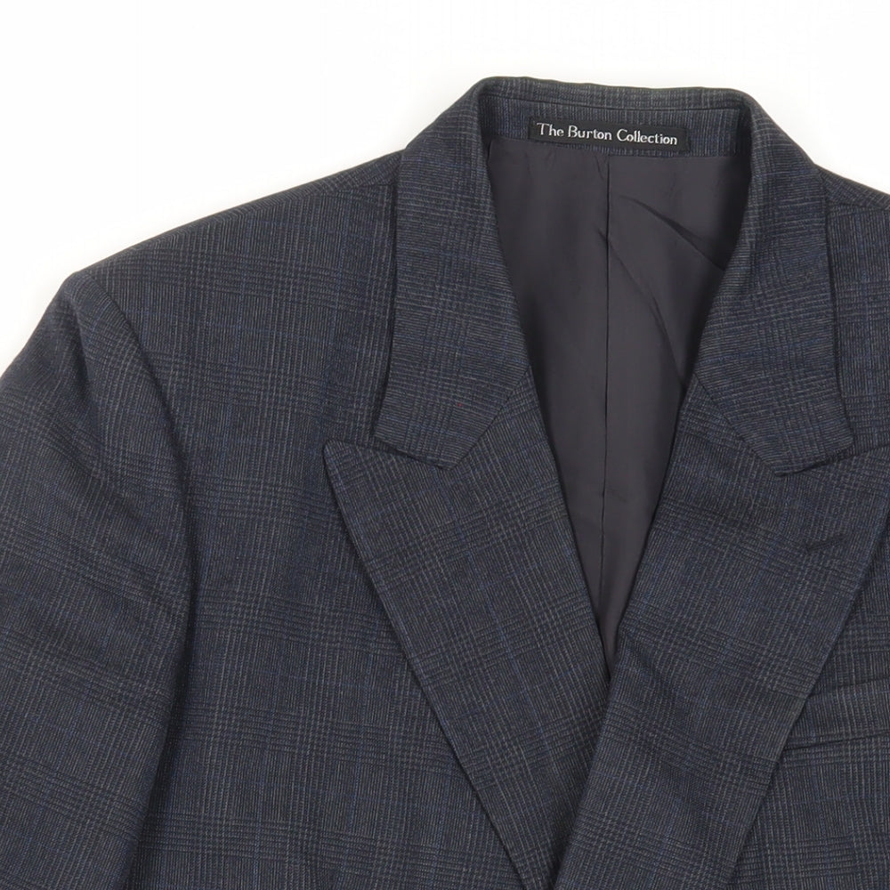 Mens UK Size 40 Burton Regular Blue Suit Jacket