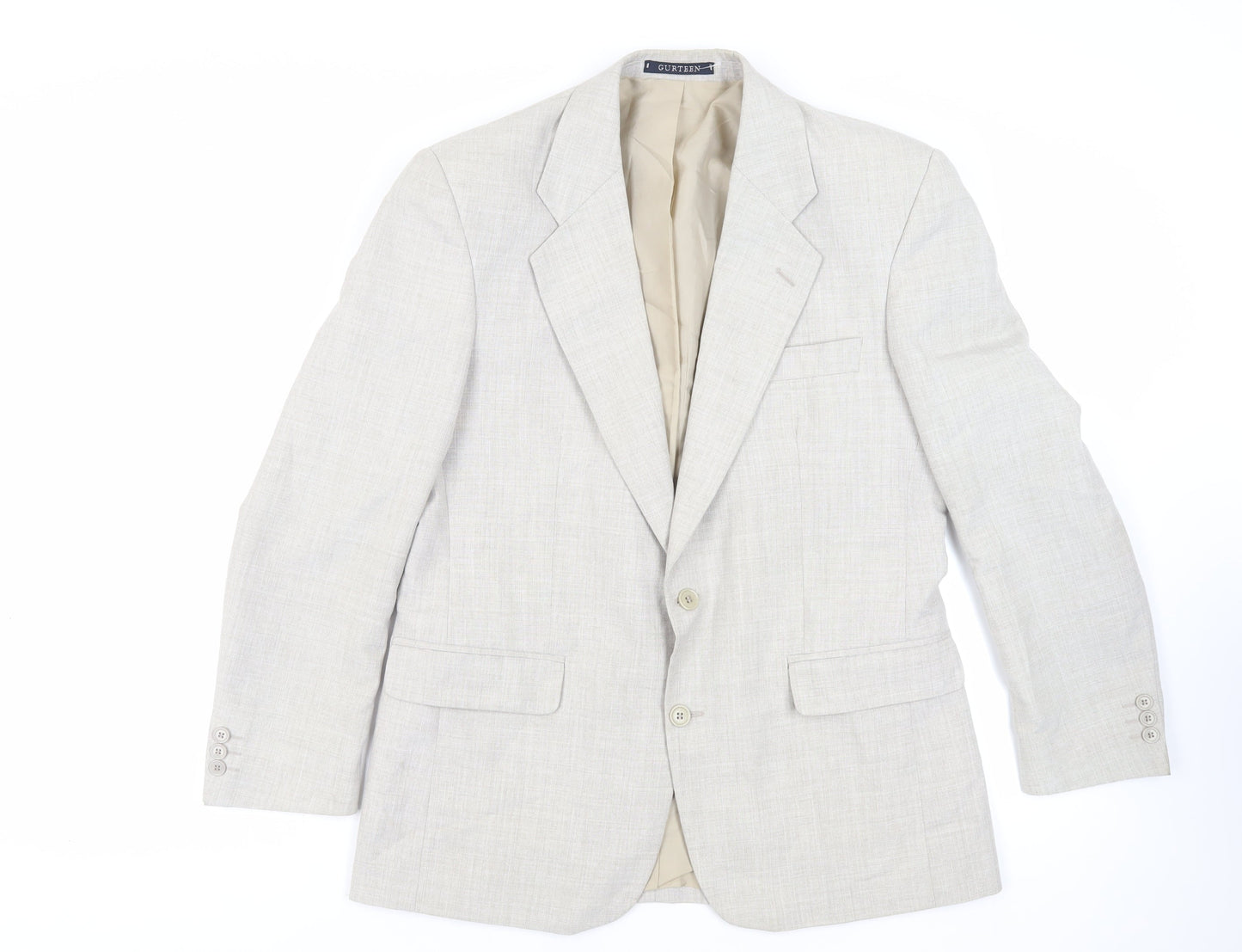 Mens UK Size 40 Gurteen Regular Beige Suit Jacket