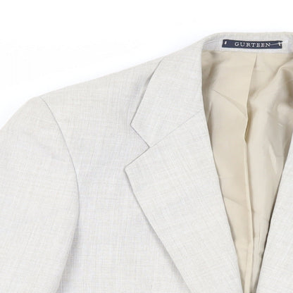 Mens UK Size 40 Gurteen Regular Beige Suit Jacket