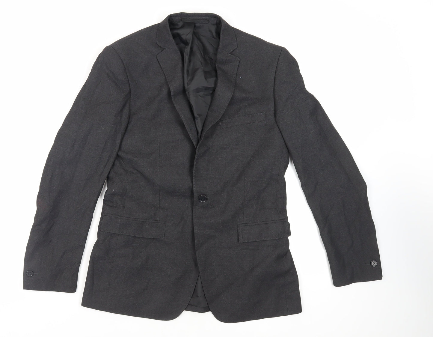 Mens UK Size 38 Moss London Regular Grey Suit Jacket
