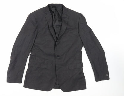 Mens UK Size 38 Moss London Regular Grey Suit Jacket