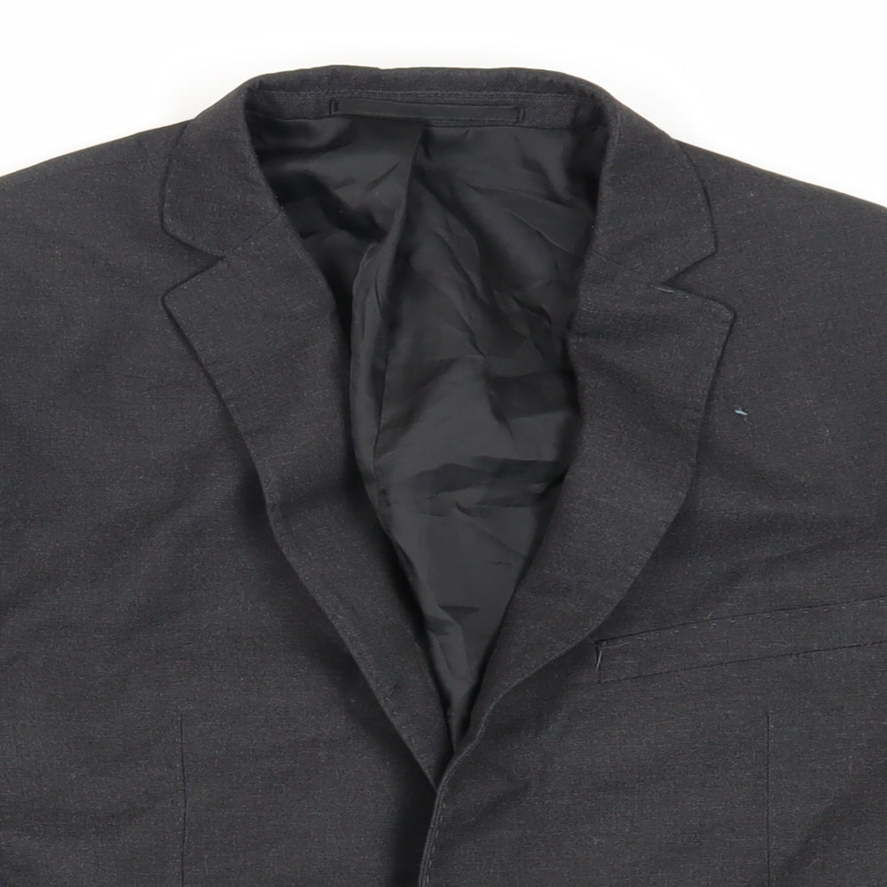 Mens UK Size 38 Moss London Regular Grey Suit Jacket