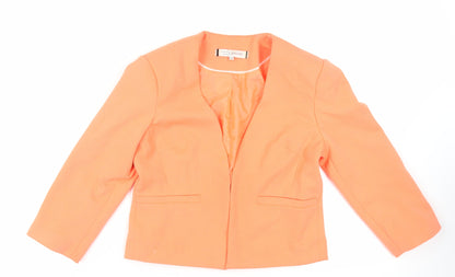 Principles Womens Orange Jacket Blazer Size 12 - Open