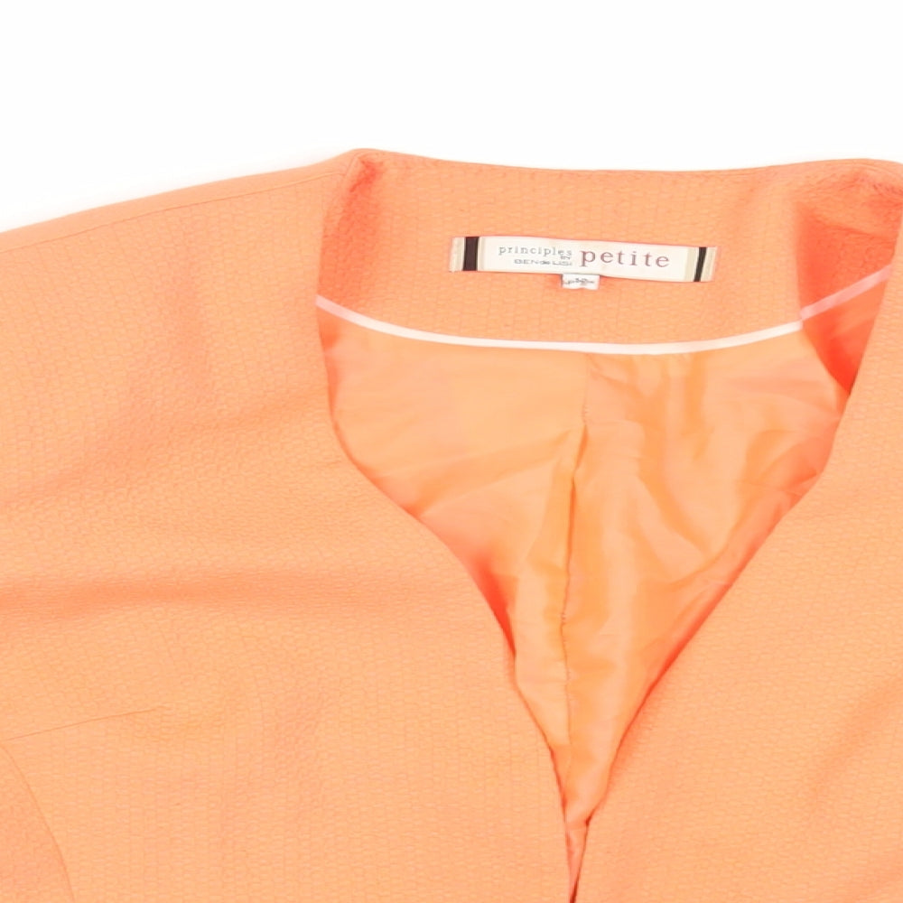 Principles Womens Orange Jacket Blazer Size 12 - Open