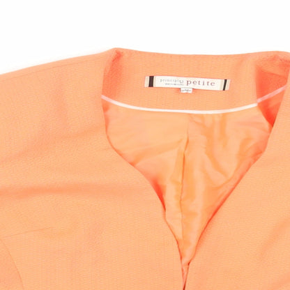 Principles Womens Orange Jacket Blazer Size 12 - Open