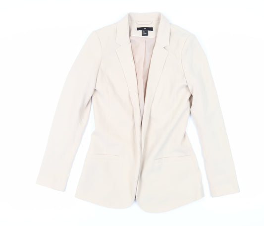 H&M Womens Beige Jacket Blazer Size 6