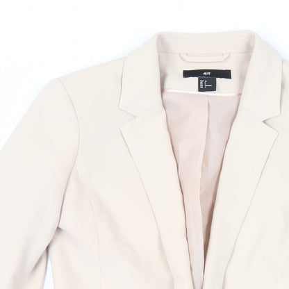 H&M Womens Beige Jacket Blazer Size 6