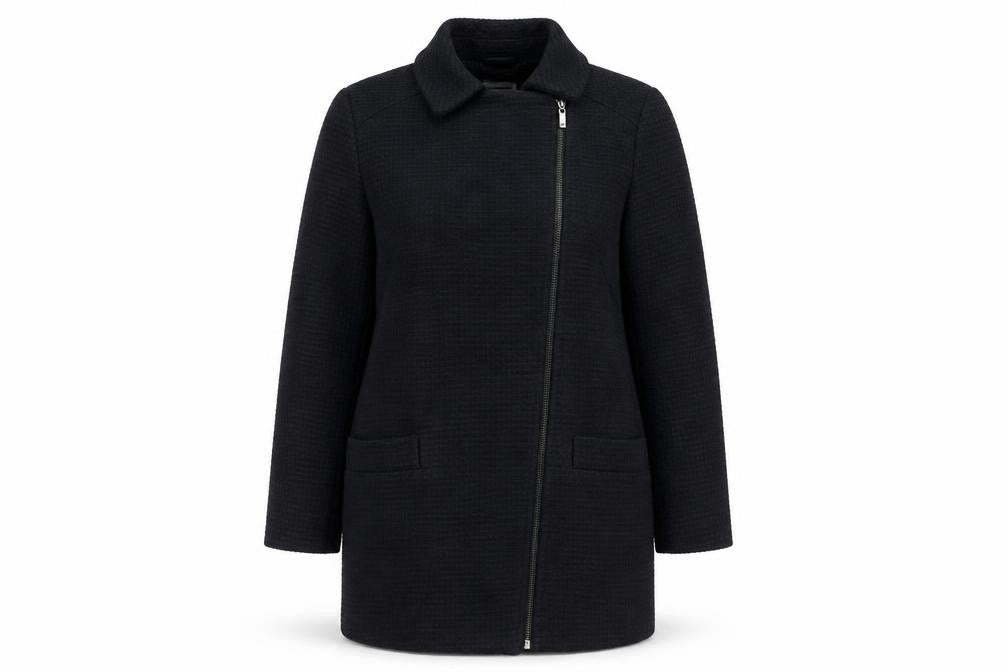 Womens UK Size 12 Debenhams Black Overcoat