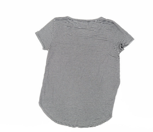Womens UK Size XS Hollister Black Basic T-Shirt