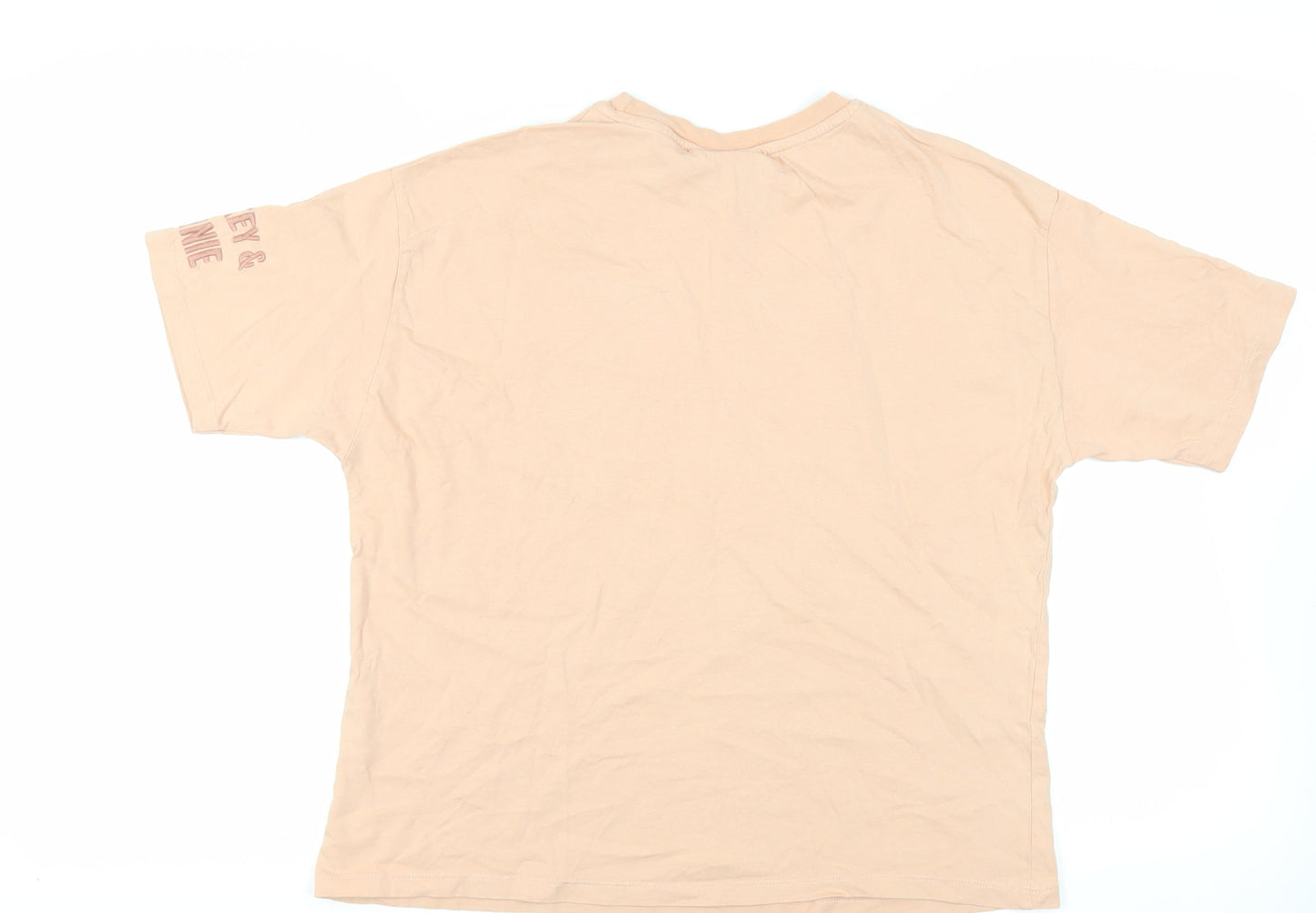 Womens UK Size M Disney Pink Basic T-Shirt
