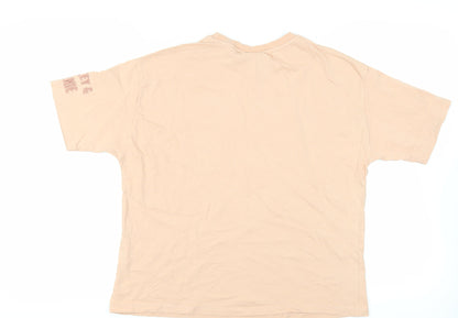 Womens UK Size M Disney Pink Basic T-Shirt